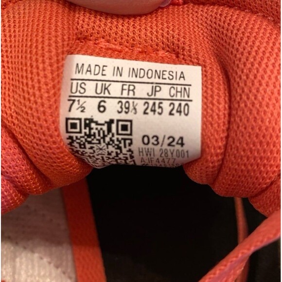 Adidas VL Court 3.0 Sneaker Rust /Pink Size 7.5 Tennis Shoe T-Toe Design Lace Up - Picture 9 of 9